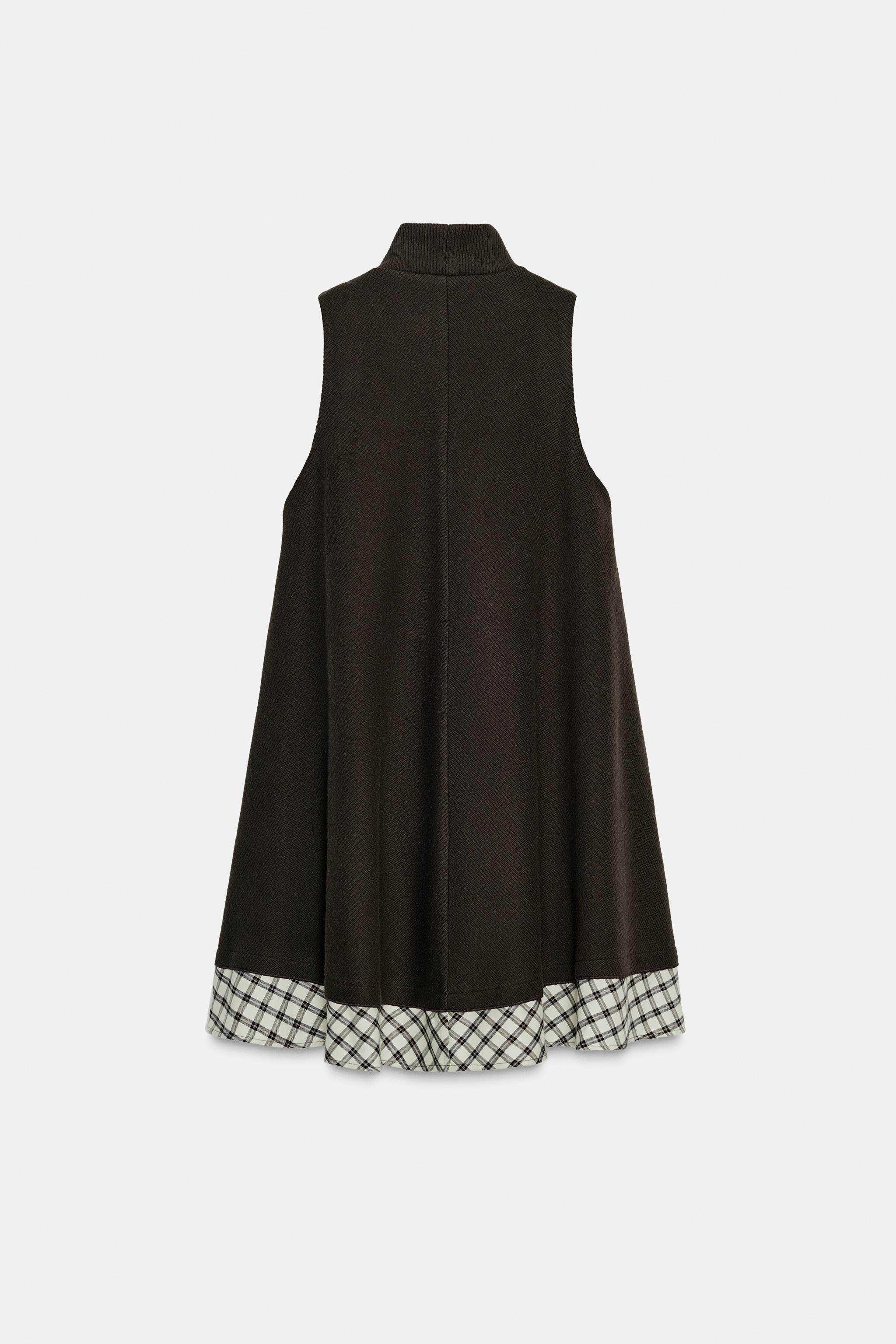 COMBINATION PLAID SHORT DRESS | Zara US