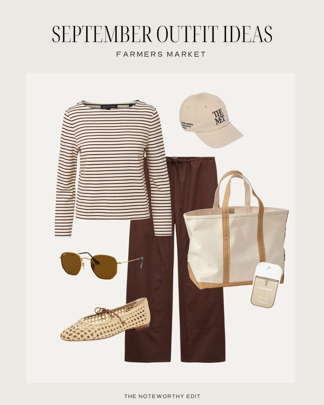 September outfit idea - farmer’s market

Striped long-sleeve tee
Canvas tote
Woven flat
Brown poplin pant

#LTKSeasonal #LTKOver40 #LTKTravel