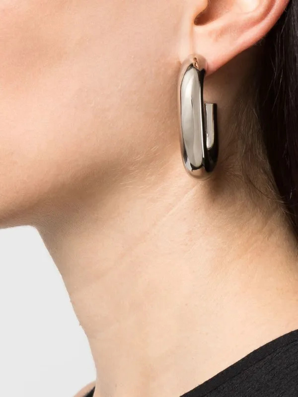 Rabanne XL Link Hoop Earrings - Farfetch | Farfetch Global