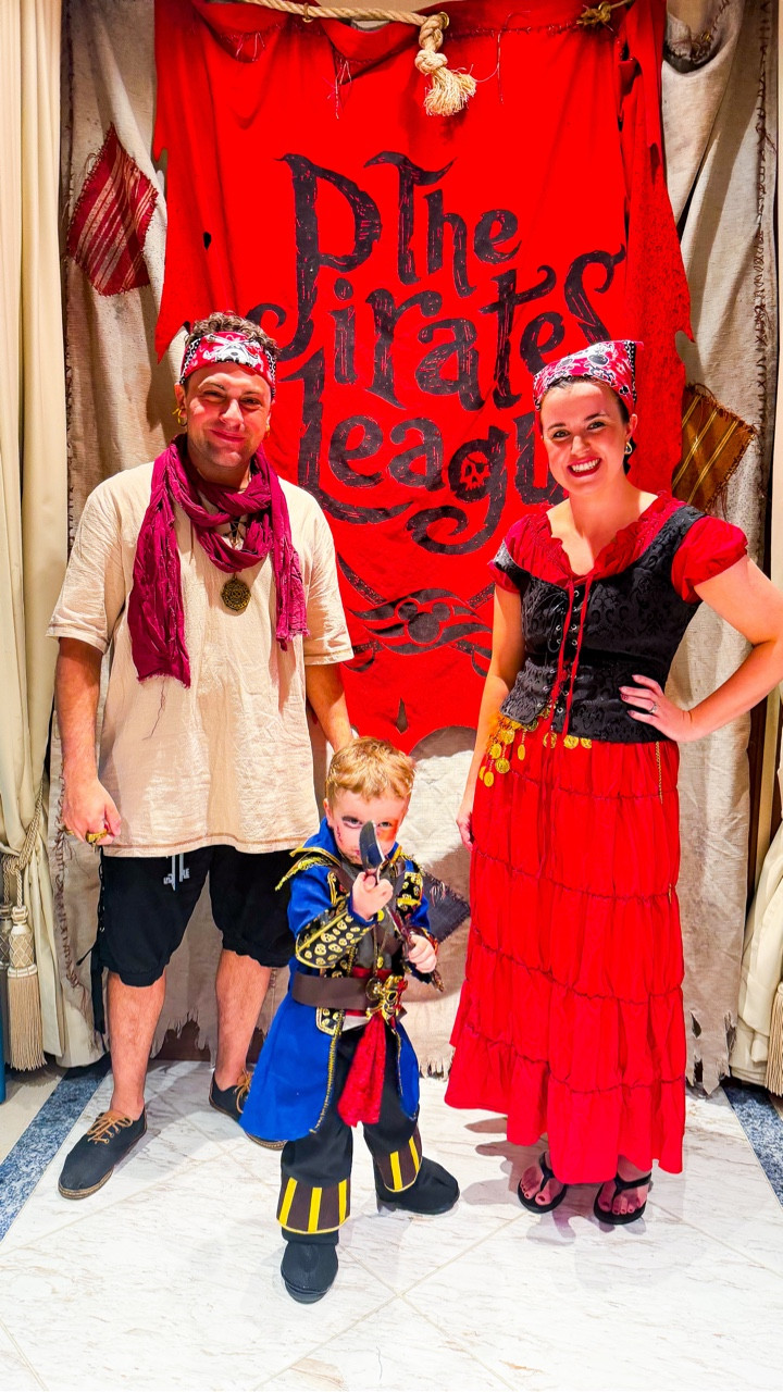 Check out our pirate costumes! They were perfect for Disney Cruise Line pirate night. Most purchased from Amazon, and I linked pirate ears I wore later in the evening plus a high quality kids pirate costume!

#LTKmomlife #LTKTravel #LTKgrwm