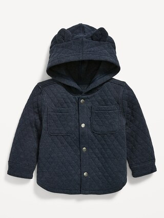 Unisex Hooded Quilted Critter Shacket for Baby | Old Navy (US)