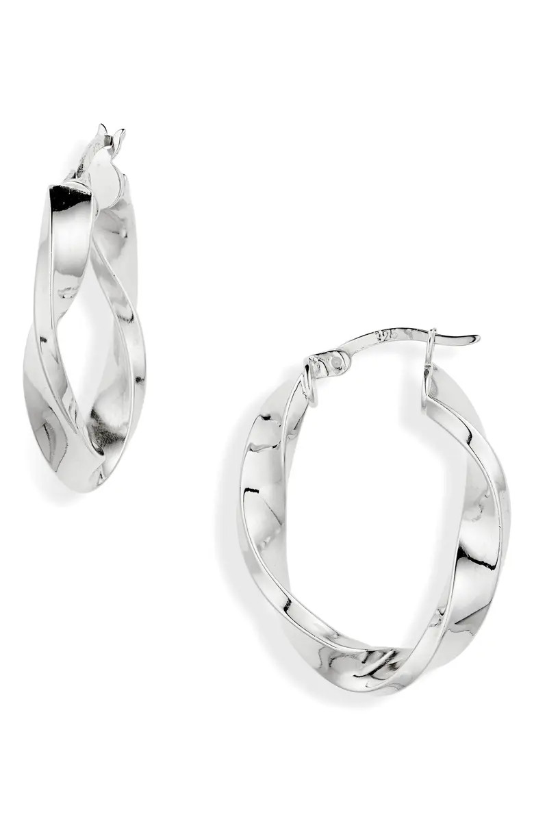 Oval Twist Hoop Earrings | Nordstrom