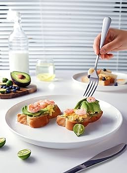 Sweese 154.001 Porcelain Round Dinner Plates - 10 Inch - Set of 6, White | Amazon (US)