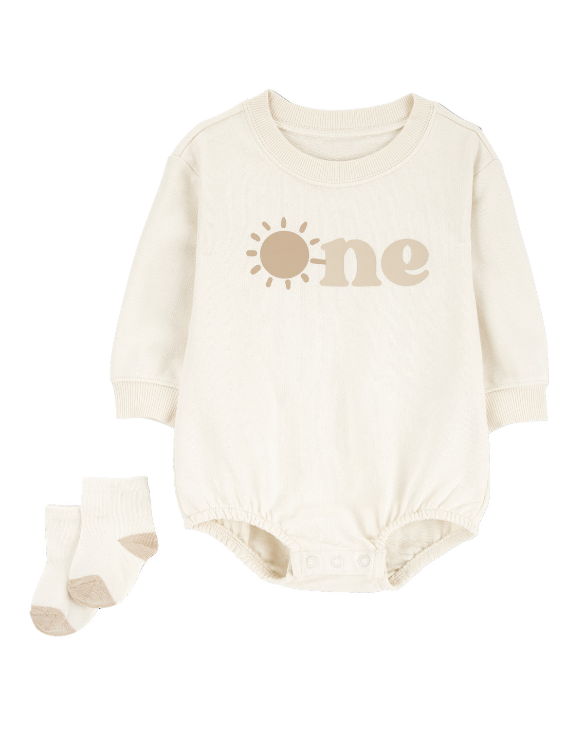 Baby 2-Piece Birthday Bubble & Socks Set - Ivory | Carter's | Carter's Inc