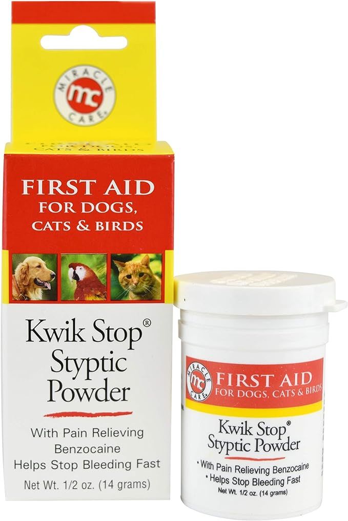 Miracle Care Kwik Stop Styptic Powder For Dogs, Cats, and Birds, Fast-Acting Blood Stop Powder Fo... | Amazon (US)