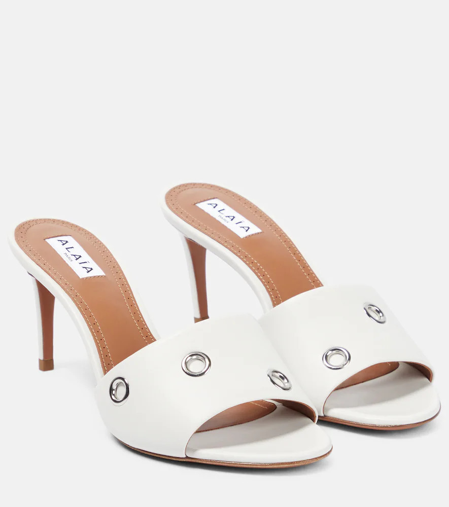 Alaïa Oeillets embellished leather sandals | Mytheresa (US/CA)