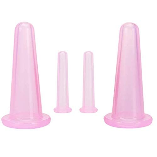 LASSUM 4 Pieces Facial Cupping Therapy Set Anti Cellulite Silicone Vacuum Cupping Cups for Face a... | Amazon (US)