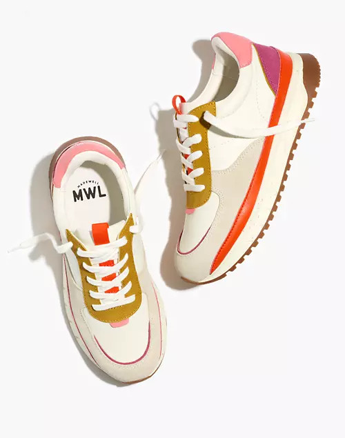 Kickoff Trainer Sneakers in Bright Colorblock Leather | Madewell