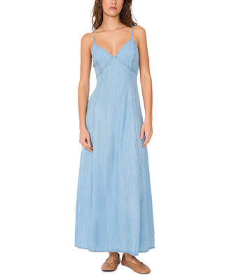 1.STATE Women's Chambray V-Neck Maxi Dress - Macy's | Macy's