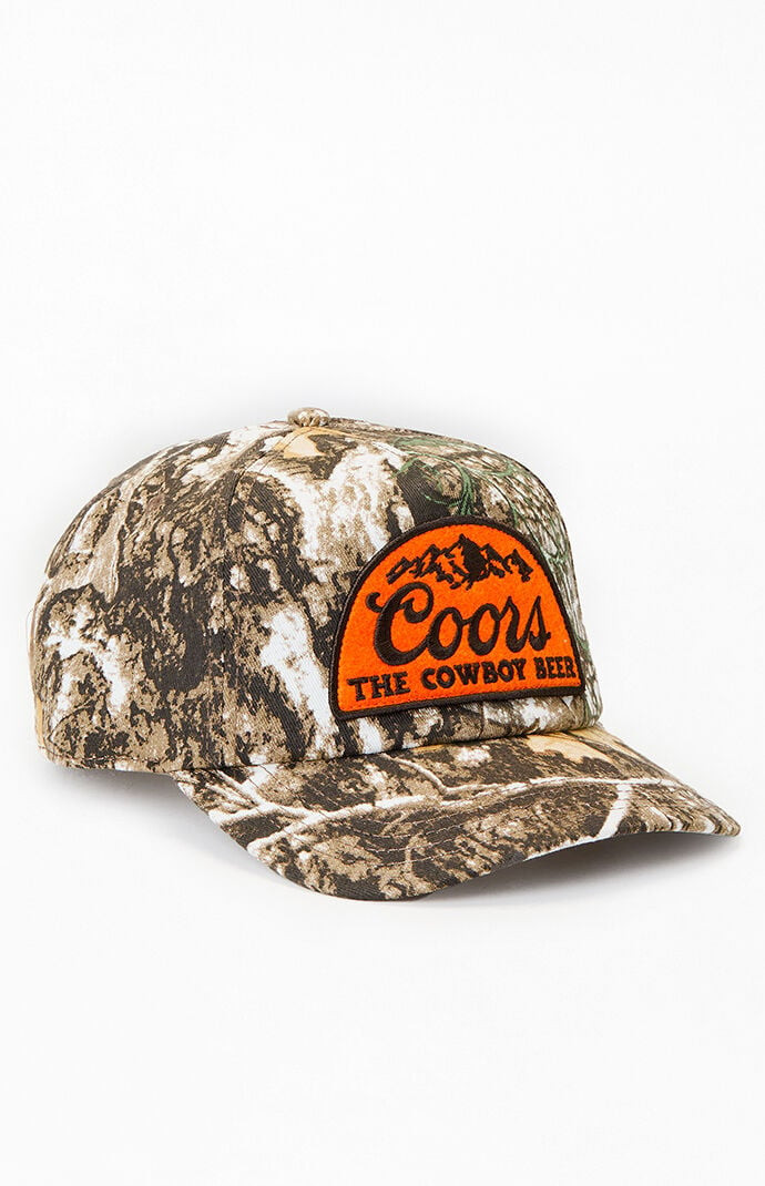 American Needle Coors Camo Cowboy Beer Snapback Hat in Camouflage | PacSun