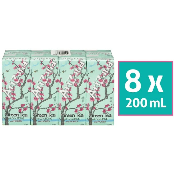 Arizona Premium Brewed Ginseng and Honey Green Tea, 8 x 200 ML | Walmart (CA)