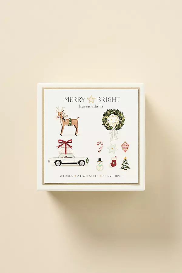 Karen Adams Designs Merry & Bright Christmas Box Cards | Anthropologie (US)