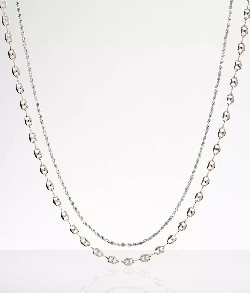 2 Pack Chain Necklace Set | Buckle