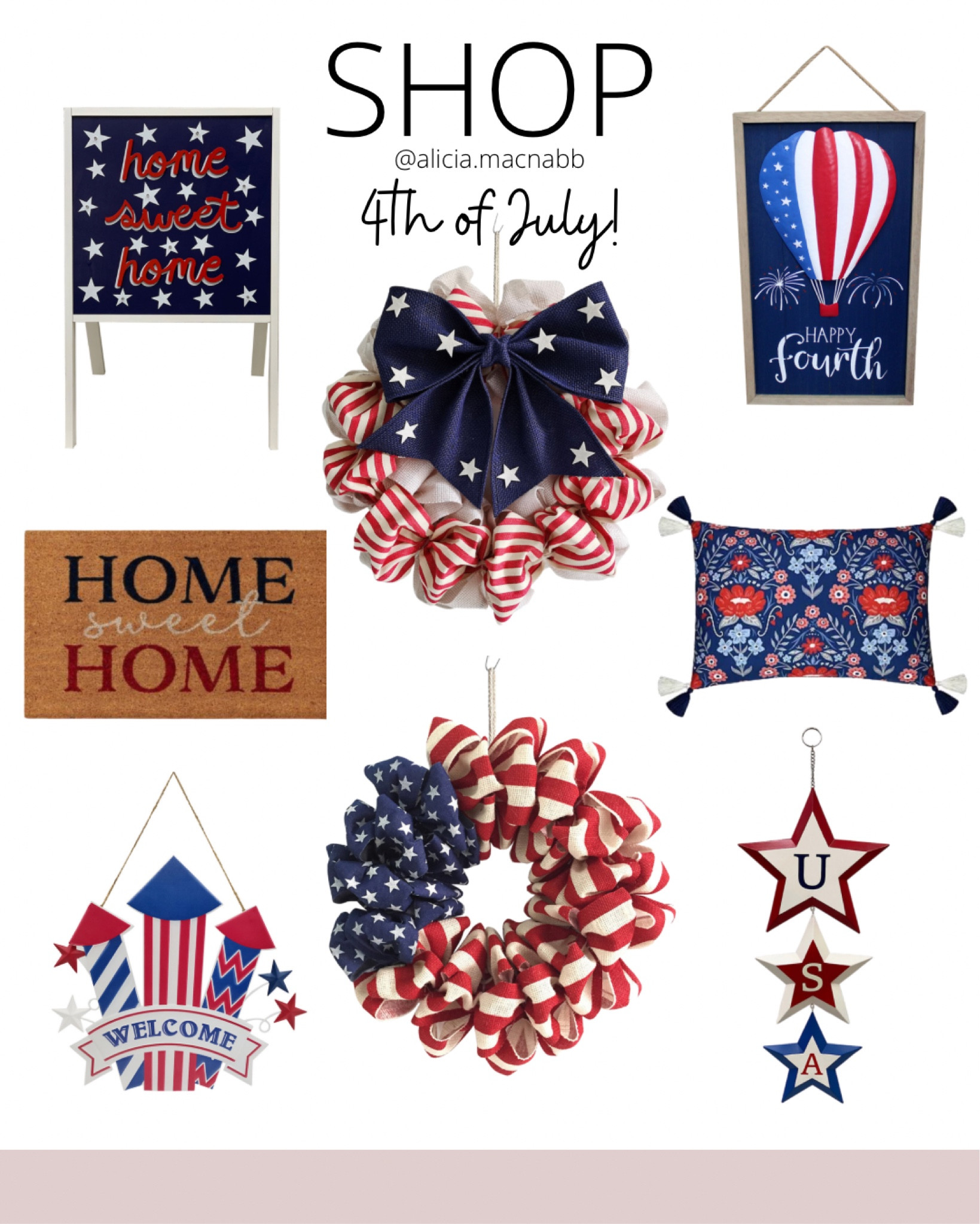 Adorable 4th of July decor! 🇺🇸

I have the bow wreath, it’s SO cute!!! And the doormat! Love!

#LTKSeasonal #LTKunder50 #LTKhome