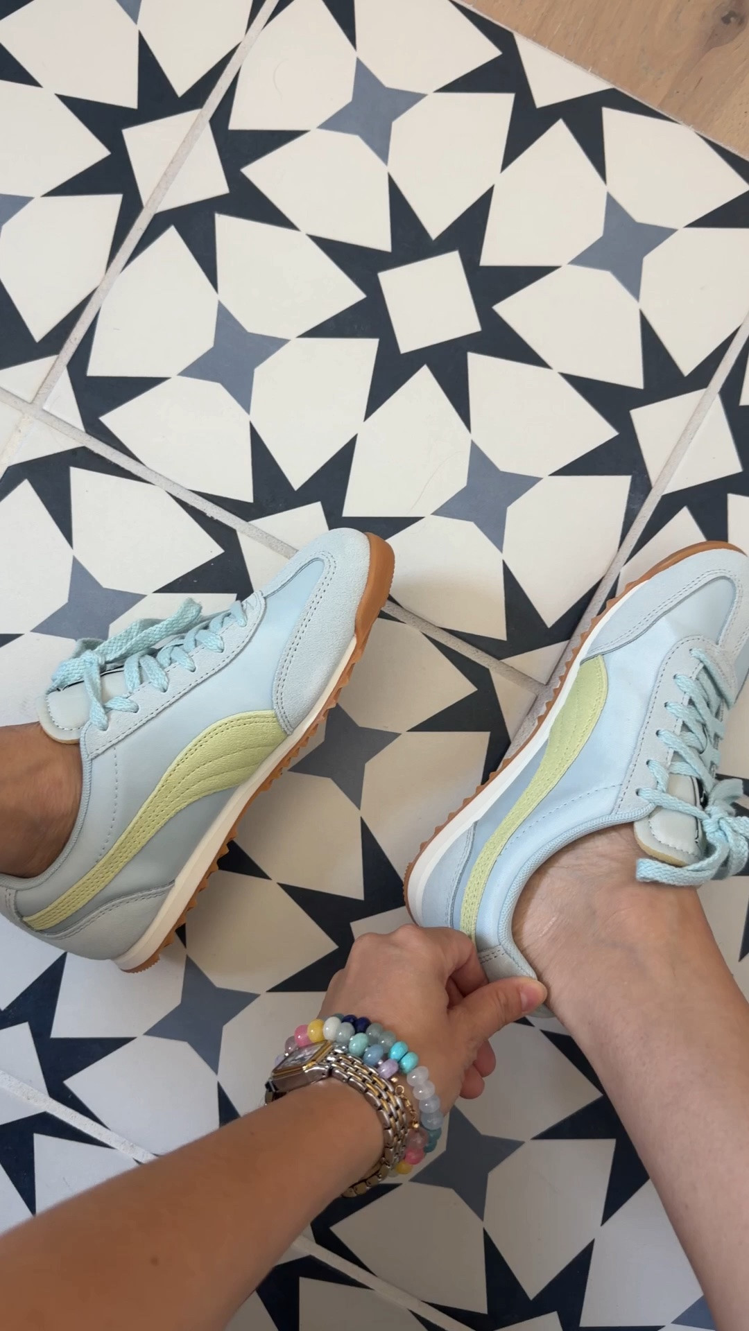 If you’re tired of all beige everything, this sneaker is the pop of color your everyday needs

light blue sneakers, white sneakers, casual sneaker, mom sneaker, colorful shoes, petite-friendly sneaker, everyday casual

#LTKActive #LTKPetite