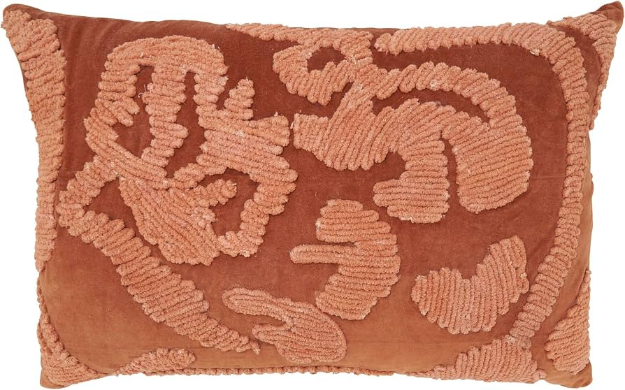 SARO LIFESTYLE Velvet Royale Embroidered Throw Pillow Cover | Amazon (US)