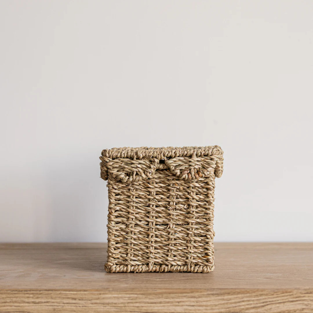 Woven Seagrass Tissue Box Cover | By Luxe B Co. | luxe bCO