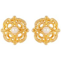 1980s Vintage Faux Pearl Ornate Clip-On Earrings | Susan Caplan