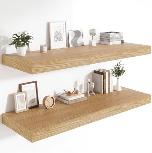 Heimlove 12 Inch Deep Floating Shelves, 48 x 12 inches Long Wall Shelf, Large Display Shelf & Sto... | Amazon (US)