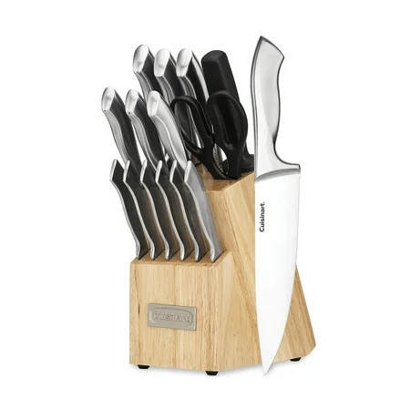 Cuisinart Classic Stainless Steel 15-Piece Knife Block Set | Walmart (US)