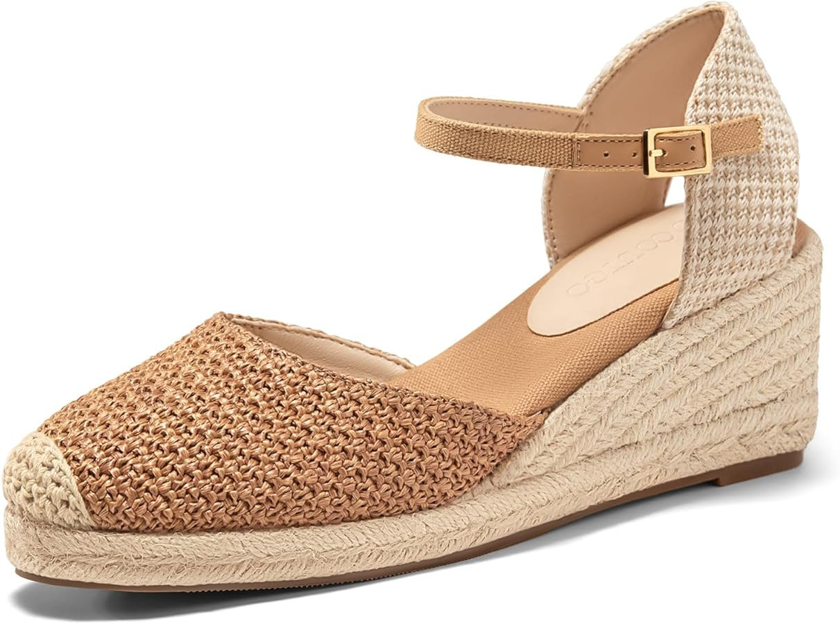 Coutgo Women's Platform Wedge Espadrilles Sandals | Amazon (US)
