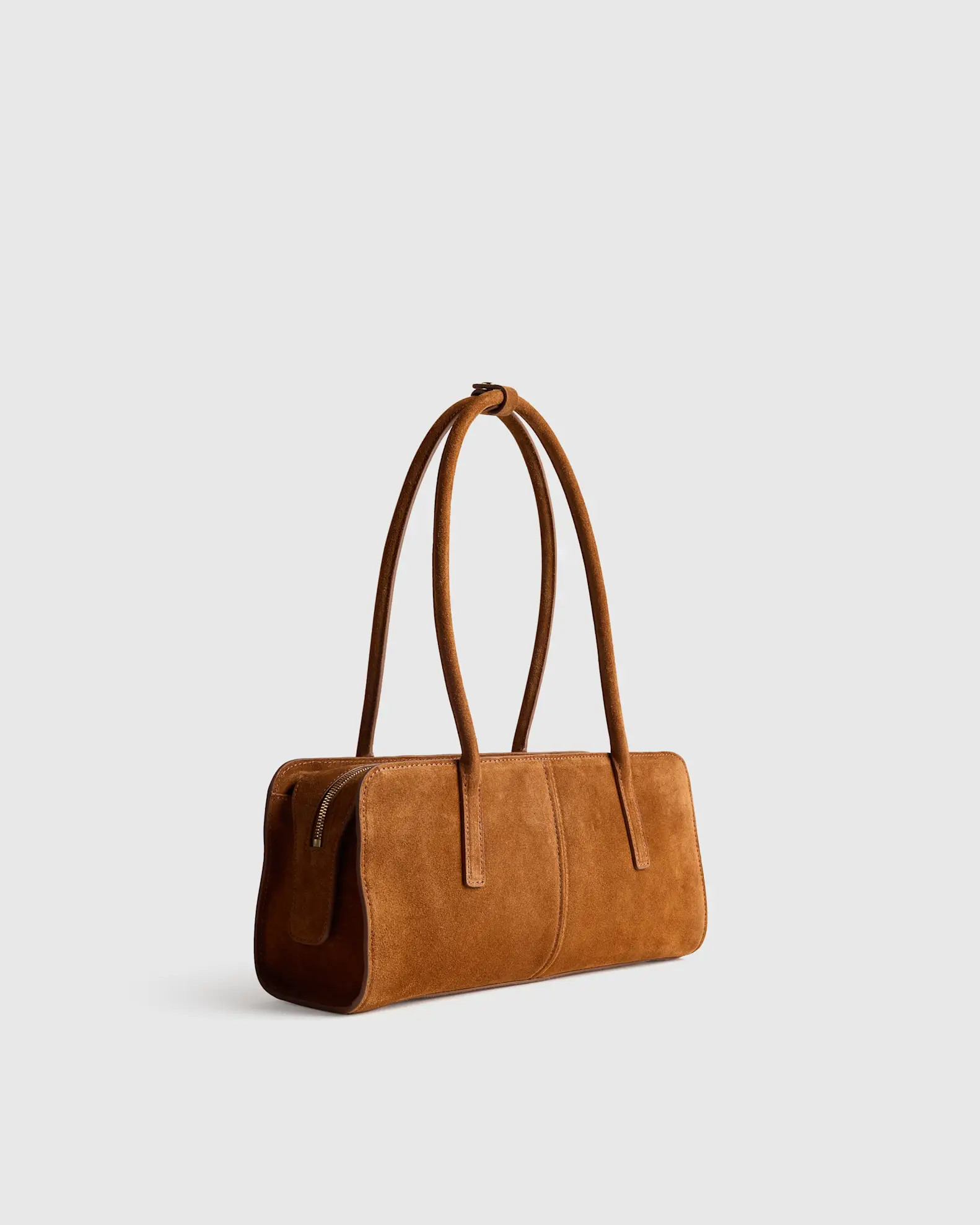 Italian Suede East-West Shoulder Bag | Quince