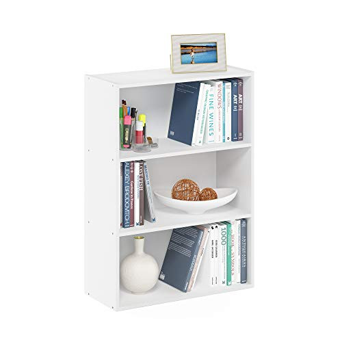 Furinno PASIR Book Shelf, 3-Tier Bookshelf, Storage Shelves Bookcase, 9.7 x 23.7 x 31.5, for Livi... | Amazon (US)