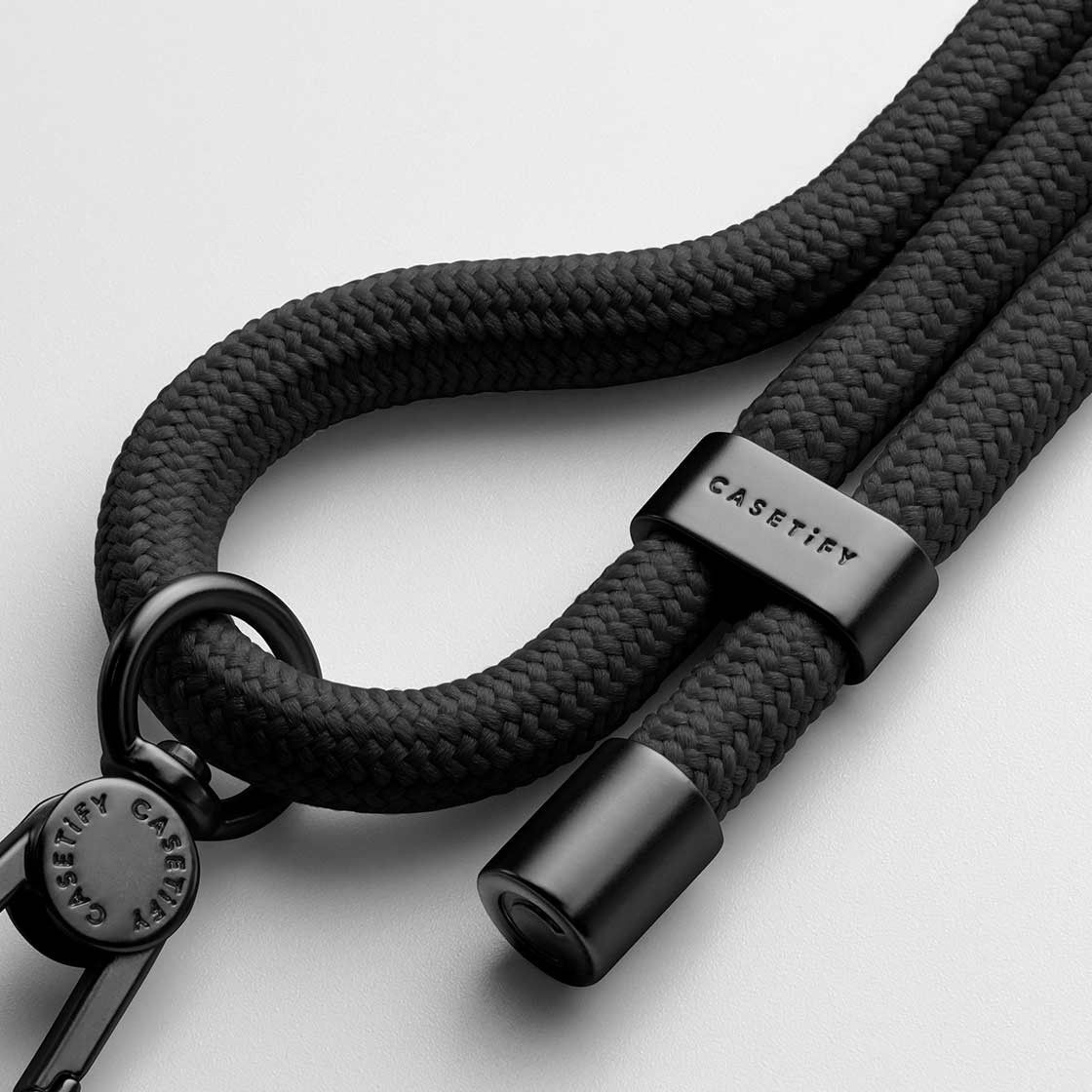 Rope Phone Strap with Card - Black | Casetify