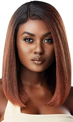 Outre Melted Hairline Lace Front Wig HD Transparent Lace Deluxe Wide Lace Part 2x5 BREANNE (DR4/G... | Amazon (US)