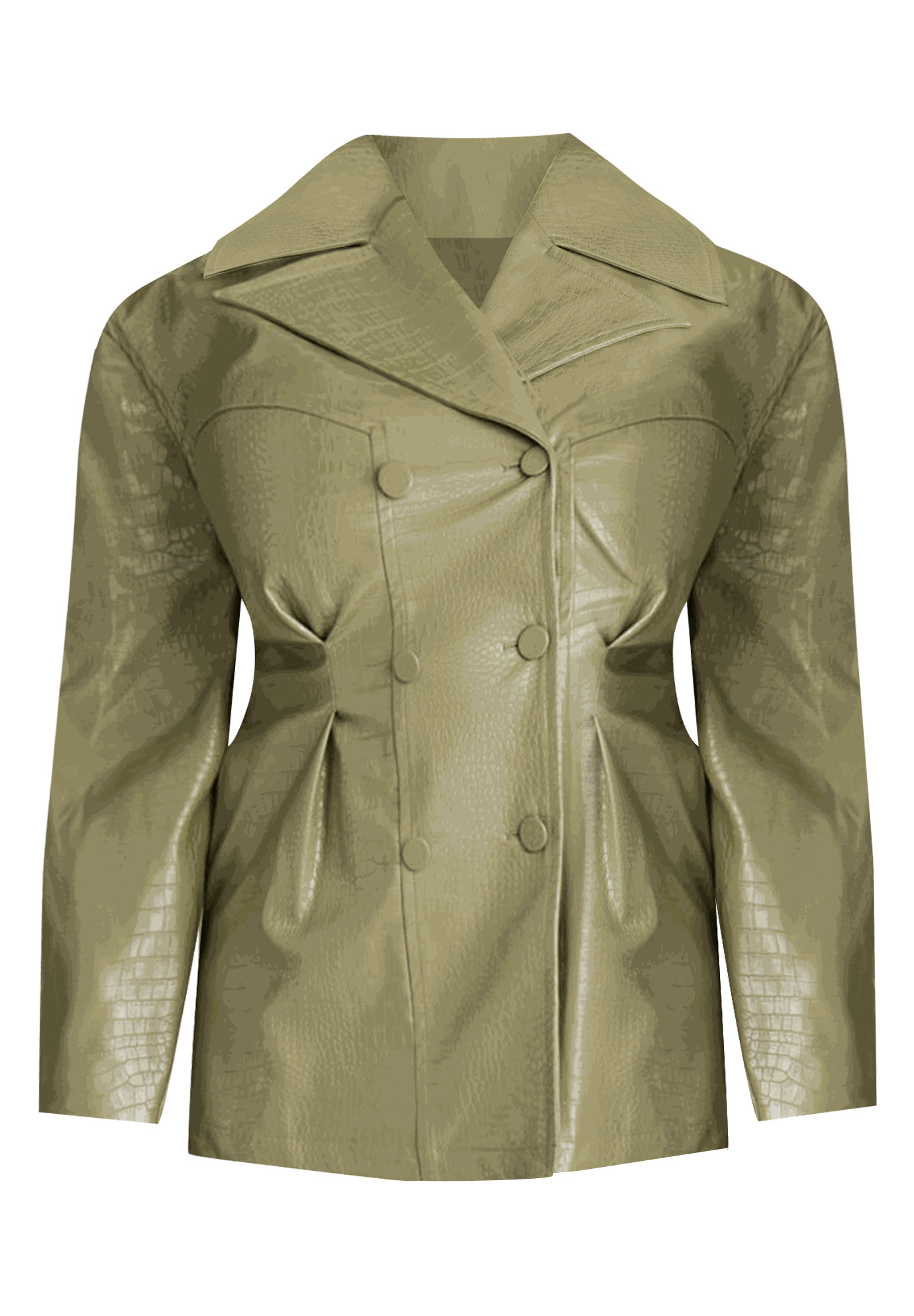 Croc Faux Leather Jacket | Eloquii