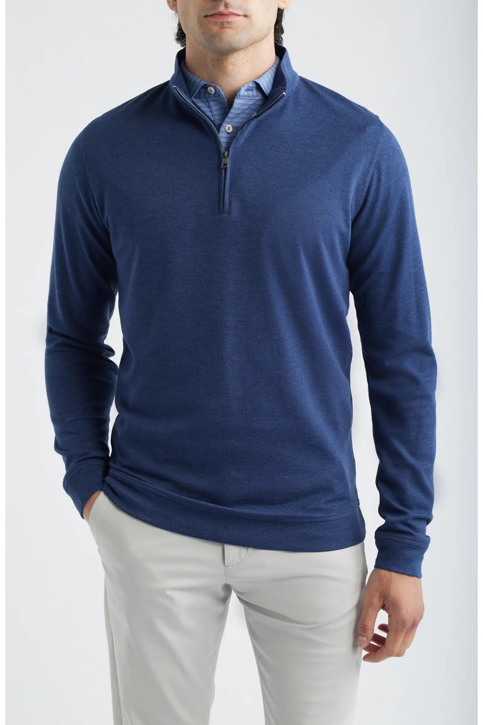 Comfort Interlock Organic Cotton Blend Quarter Zip Pullover (Men) | Nordstrom | Nordstrom