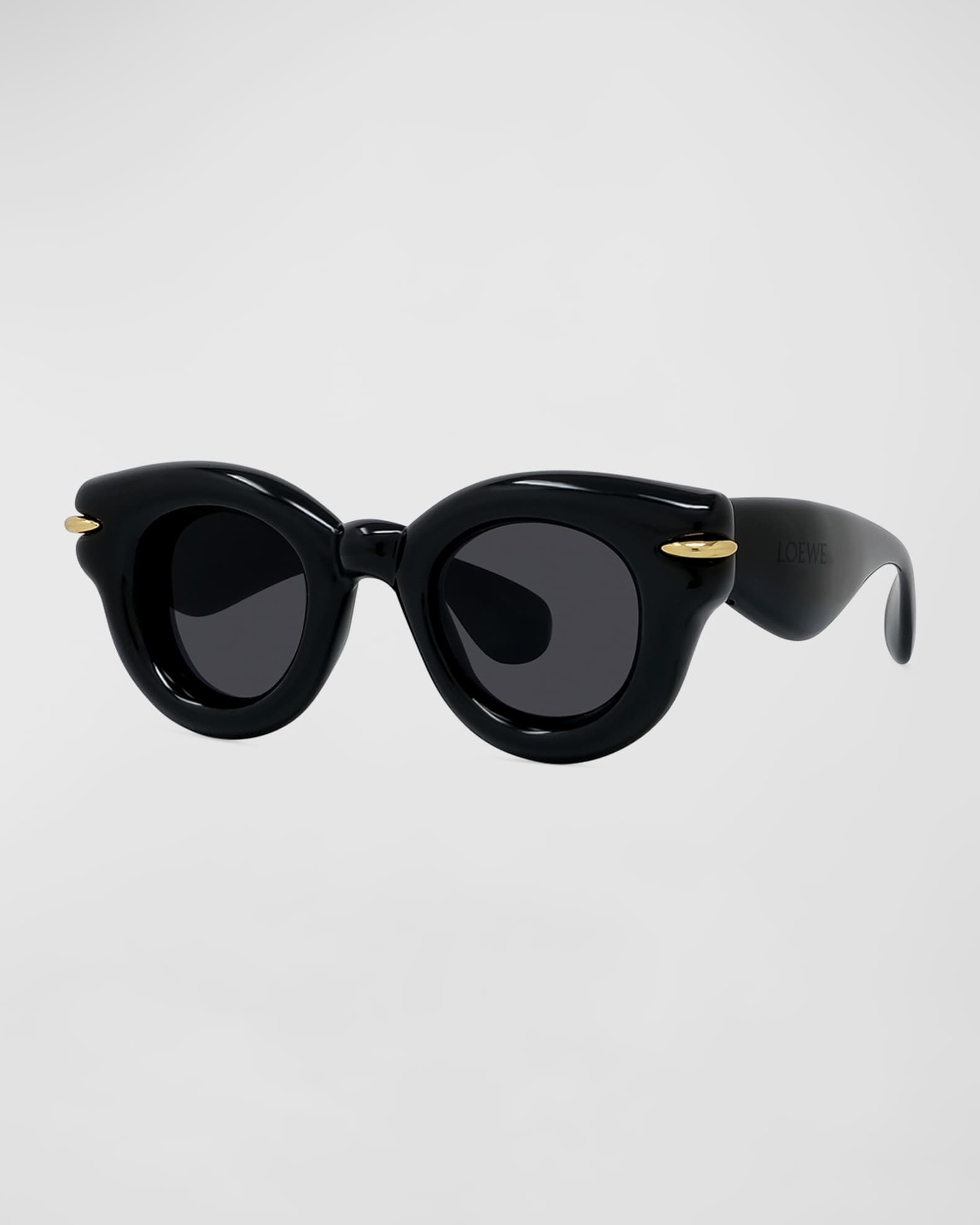 Inflated Pantos Acetate Round Sunglasses | Neiman Marcus