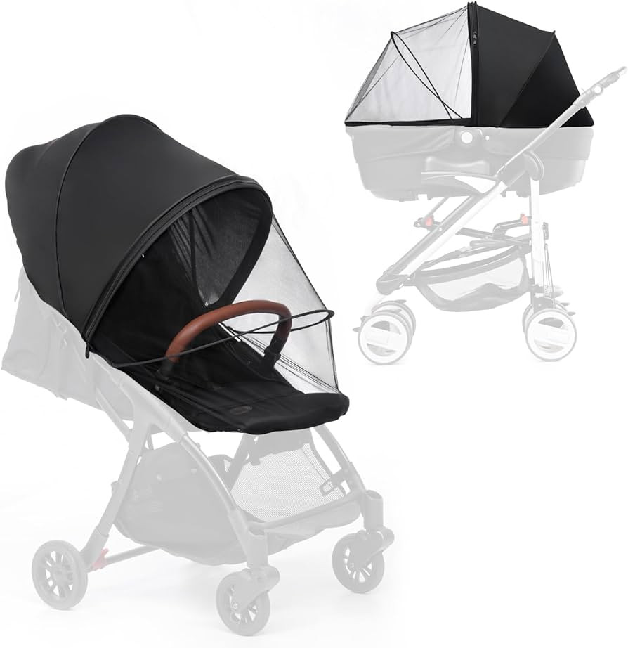 2-in-1 Stroller Sun Shade and Mosquito Net Cover - Universal Breathable Baby Cover With Two-Way Z... | Amazon (US)