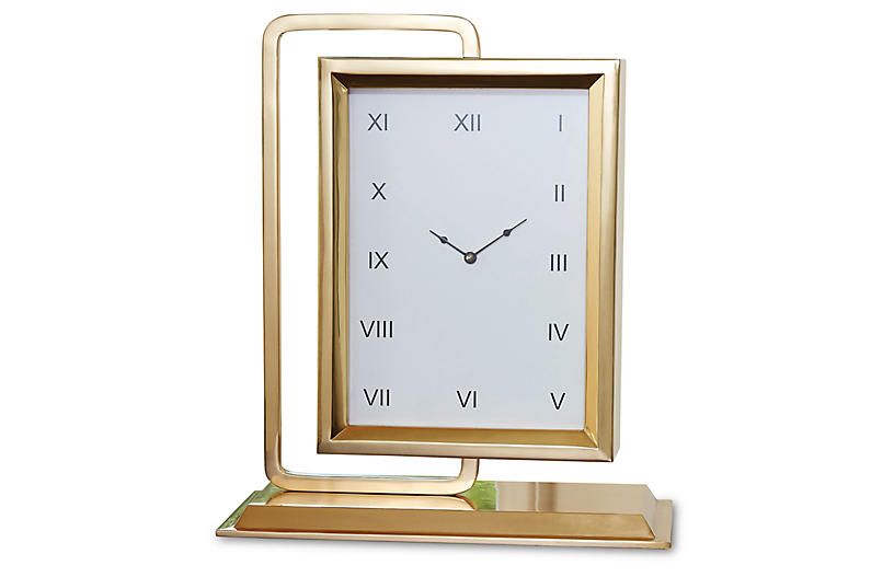 19" "Time to Reflect" Clock w/ Mirror | One Kings Lane