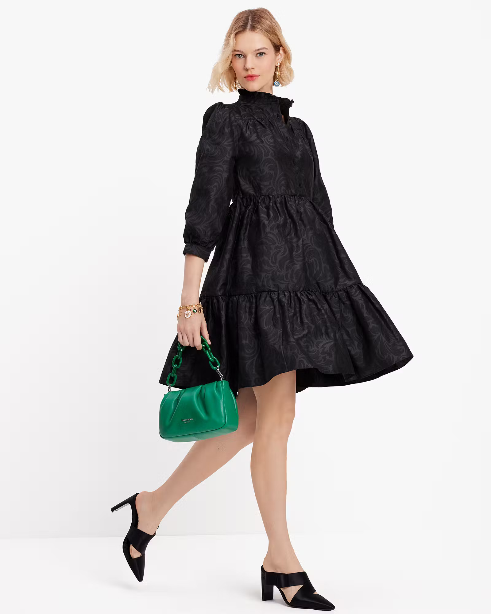 Flourish Swirl Taffeta Dress | Kate Spade (US)