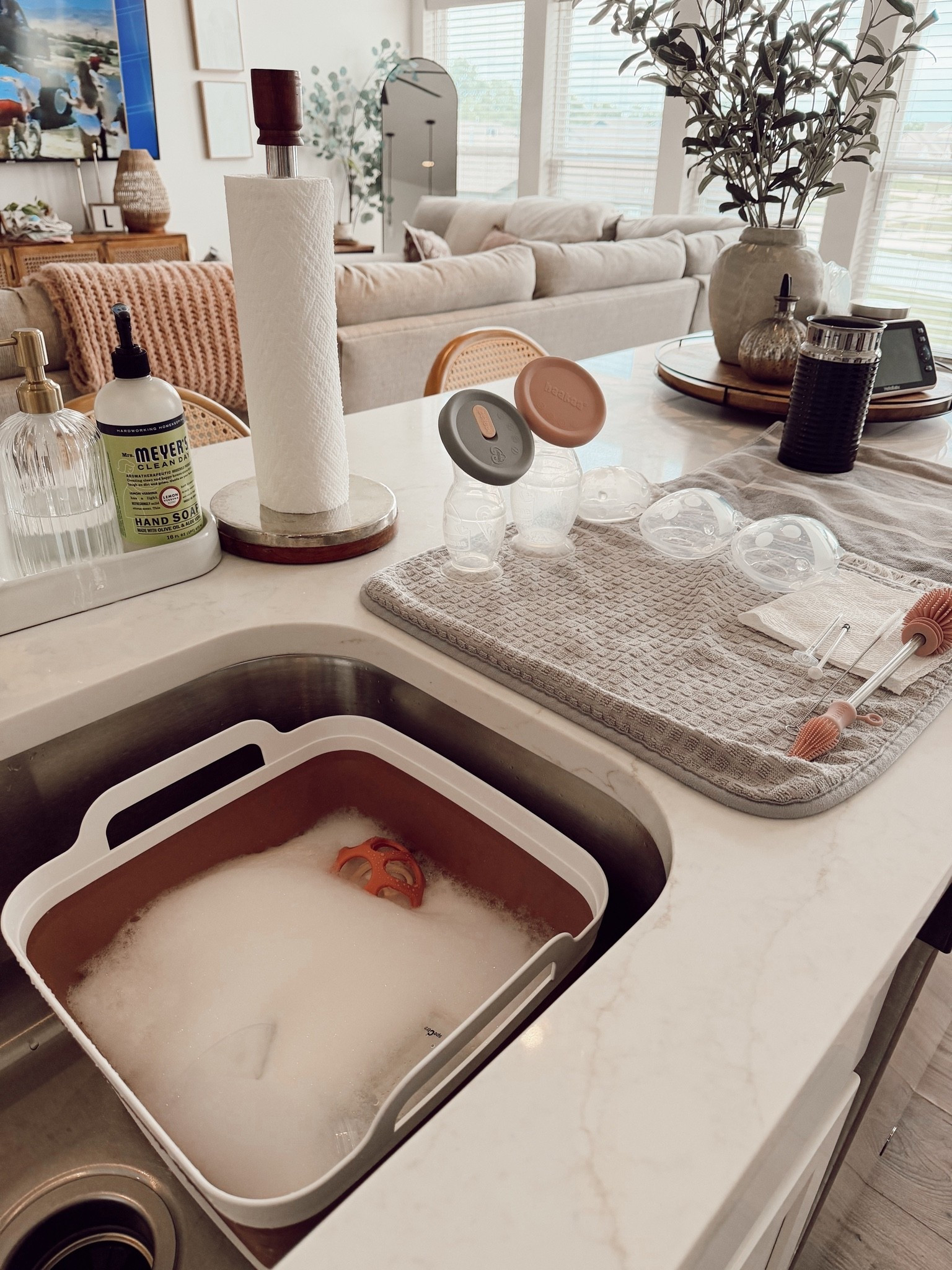 This little basin basket 🧺 has been so nice to clean pump parts, toys, pacis, etc. 🫧🍼🧸

#LTKmomlife #LTKBaby #LTKKids