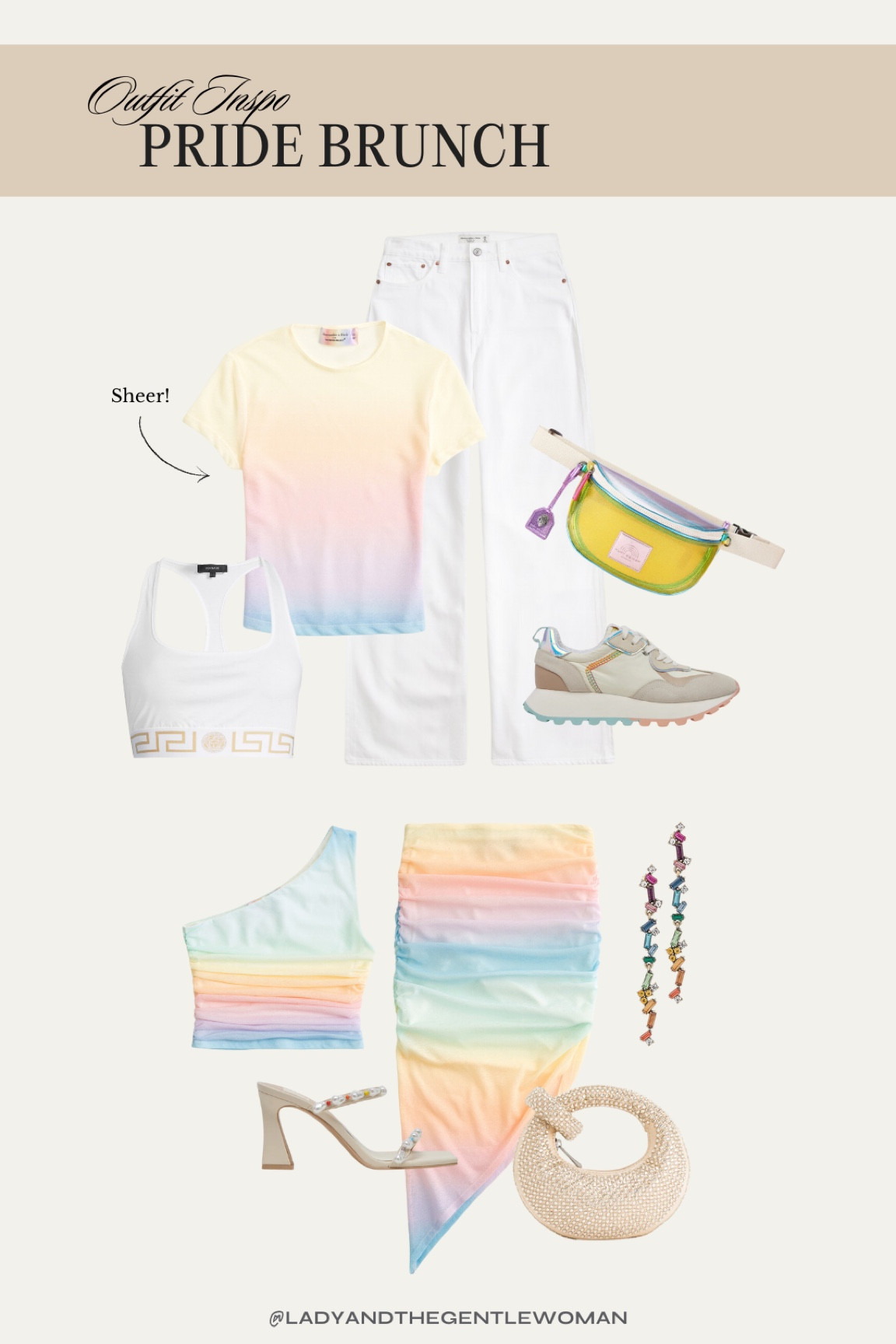 Couples pride outfits / pride looks / festival outfits / outfits for pride / rainbow looks / rainbow outfits / mesh top / mesh skirt / rainbow sneakers / rainbow heels /

#LTKFindsUnder100 #LTKSeasonal #LTKStyleTip