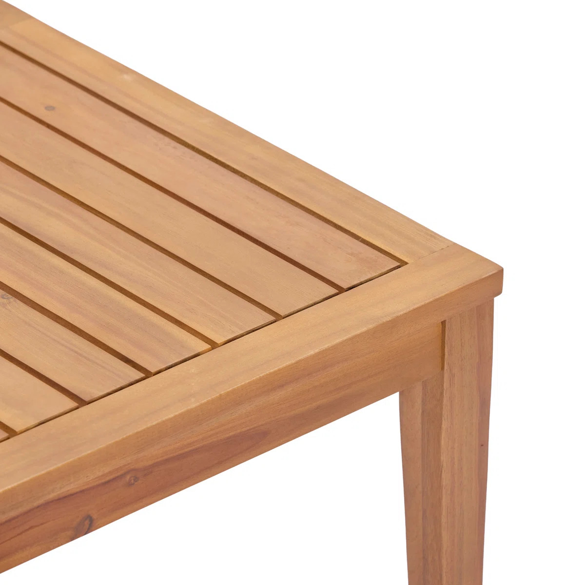 Norwyn Modern Coastal Acacia Wood Outdoor Coffee Table with Slatted Water-Draining Top | Wayfair North America