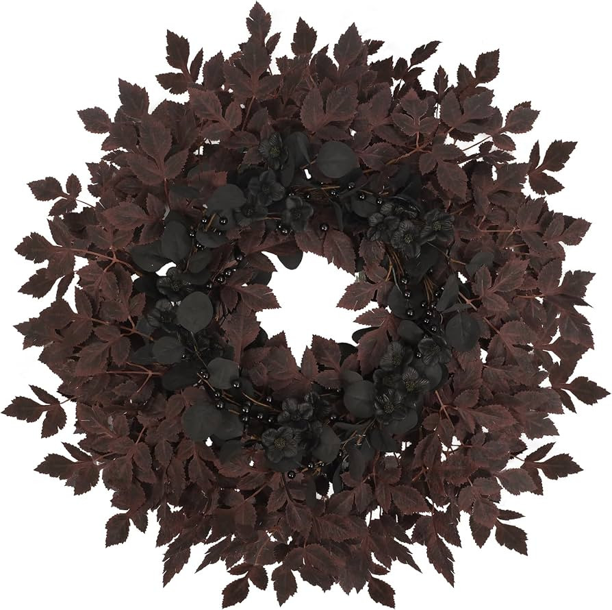 Agusbagli 28\u2019\u2019 Artificial Cimicifuga Fall Wreath for Front Door, Fall Decor | Amazon (US)