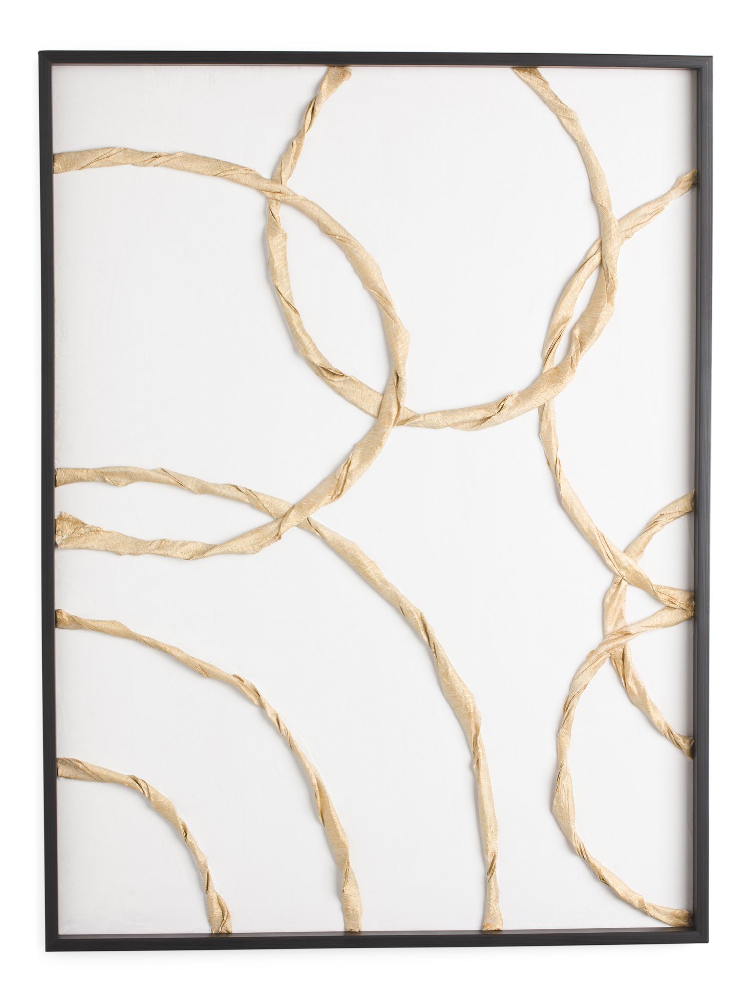 30x40 Gold Ribbon Abstract Wall Decor | TJ Maxx