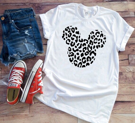 Mouse Cheetah Print TShirt, Disney Leopard Shirt, Animal Kingdom Shirt, Disney Mickey Mouse, Disn... | Etsy (US)