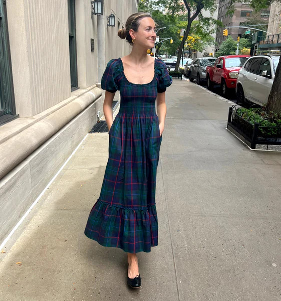 The Louisa Nap Dress - Midnight Tartan | Hill House Home US