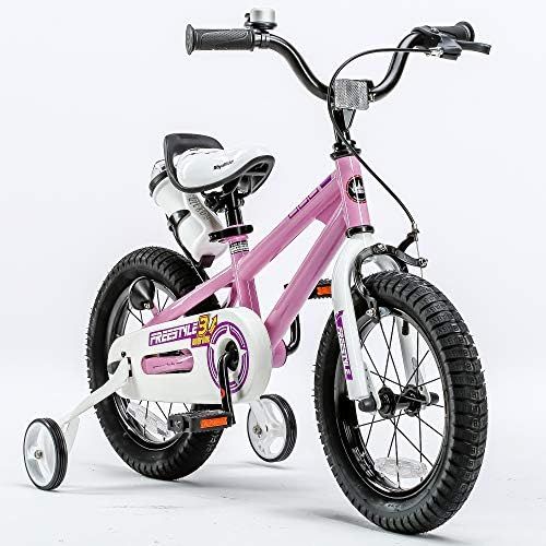 RoyalBaby Kids Bike Boys Girls Freestyle Bicycle 12 14 16 Inch with Training Wheels, 16 18 20 with K | Amazon (US)