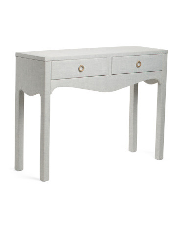 46in Linen Wrapped Console Table | Furniture & Lighting | Marshalls | Marshalls