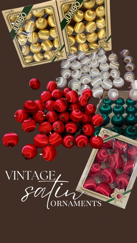 Vintage Satin Ornaments! They shine so beautifully. 

#LTKSeasonal #LTKGiftGuide #LTKHolidaySale