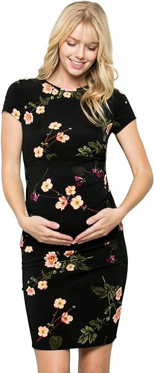 My Bump Women's Maternity Bodycon Causual Short Sleeve Mama Dress(Made in USA) | Amazon (US)