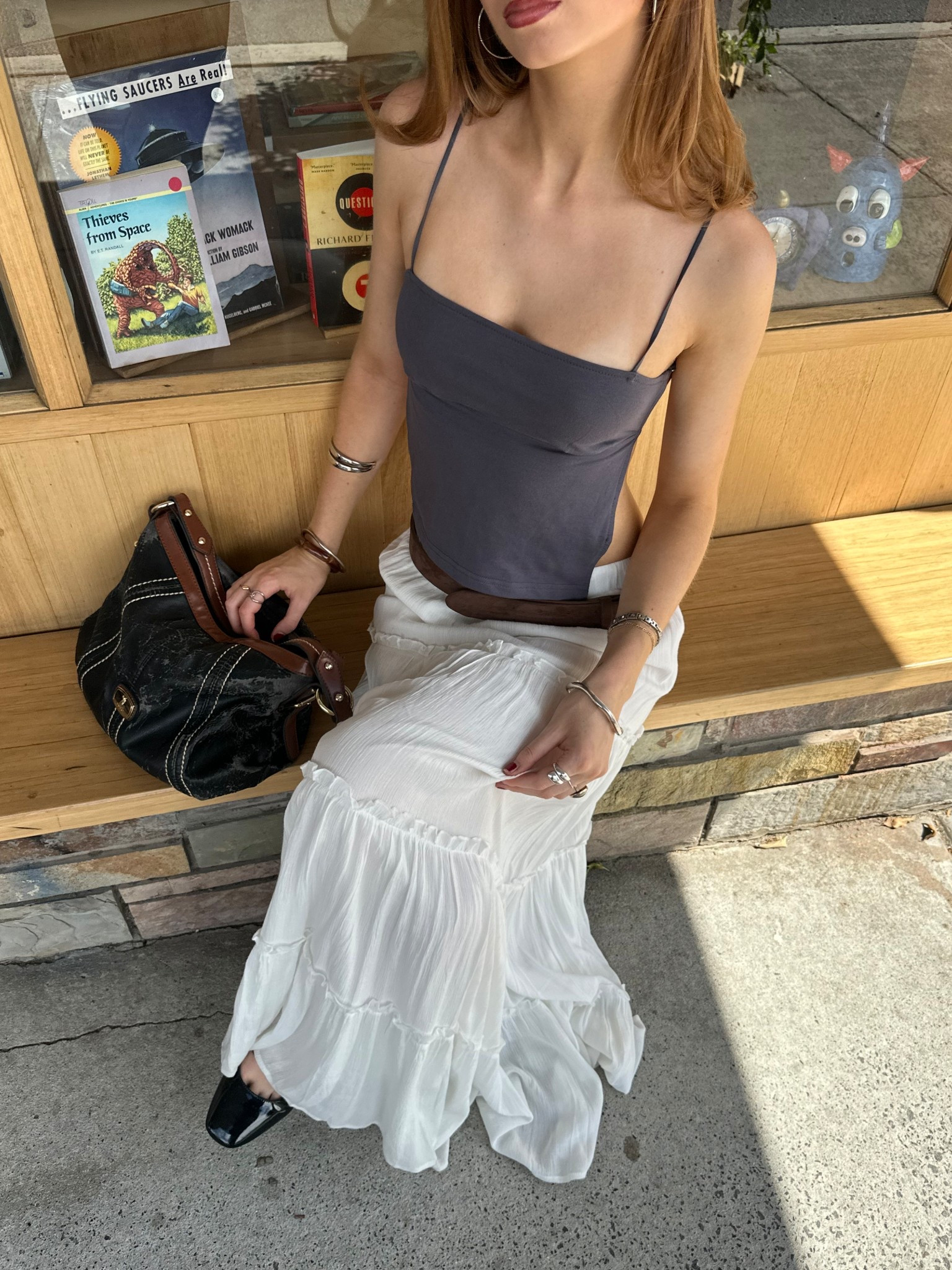 Maxi skirt outfit, flowy white skirt, grey cami top, black ballet flats, backless top, styling advice, outfit inspiration, styling tips, street style, dinner attire, women’s fashion 2025, trending style, Pinterest style, Pinterest girl outfits, aesthetic fashion, mini skirt styling

#LTKaustralia #LTKstyletip #LTKsummer

#LTKaustralia #LTKstyletip #LTKsummer