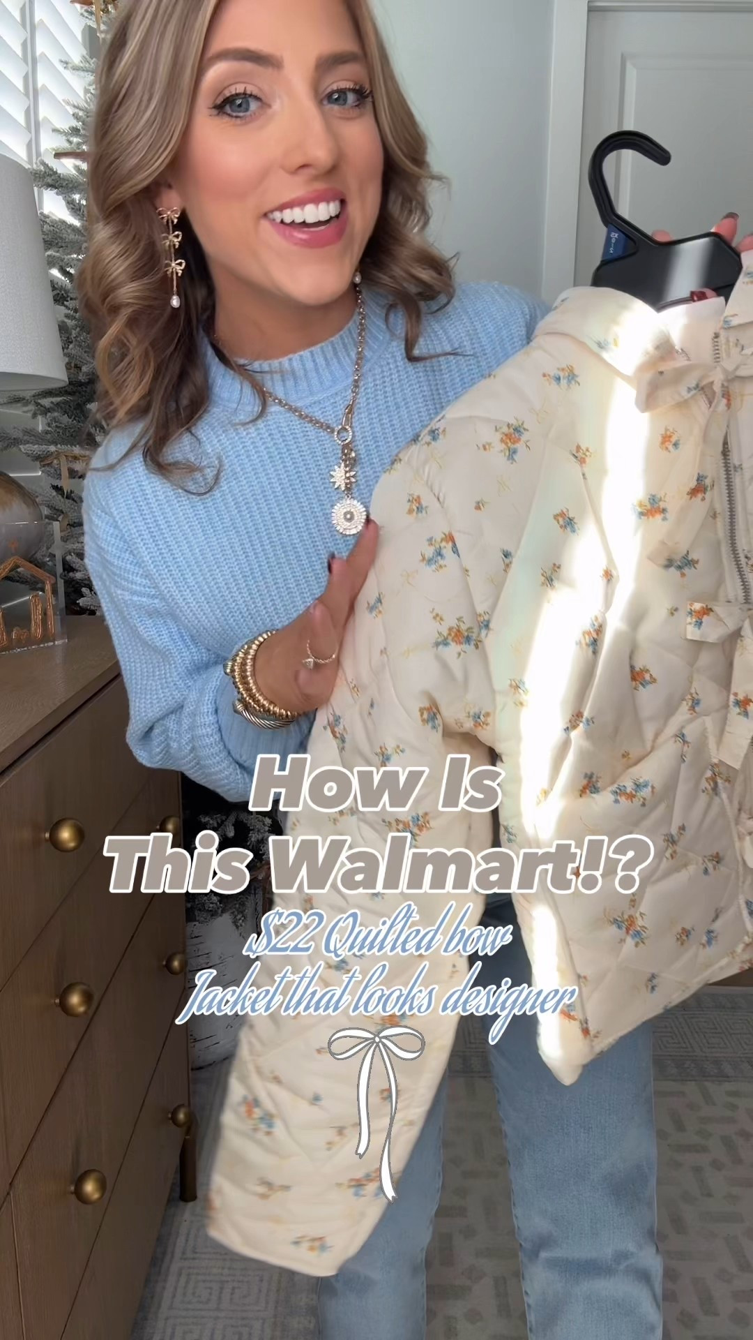 Walmart fashion strikes again with the cutest new winter find 🤍✨ This bow-quilted puffer jacket is only $22 and looks just like the designer versions that cost over $500. The bow detail, the subtle floral print, the fit — it’s feminine, warm, and seriously such a steal.

The entire outfit is Walmart today, from the cozy puffer to the soft denim to the neutral sneakers. Such an easy, everyday winter look that still feels elevated and adorable. Walmart has been dropping the BEST arrivals lately!

Everything is linked in LTK for you 🛍️🎀

#WalmartFashion #WalmartFinds #PufferJacket #WinterOutfits #AffordableFashion #BowJacket #QuiltedJacket #WalmartStyle #LTKWinter #CozyOutfits #EverydayStyle