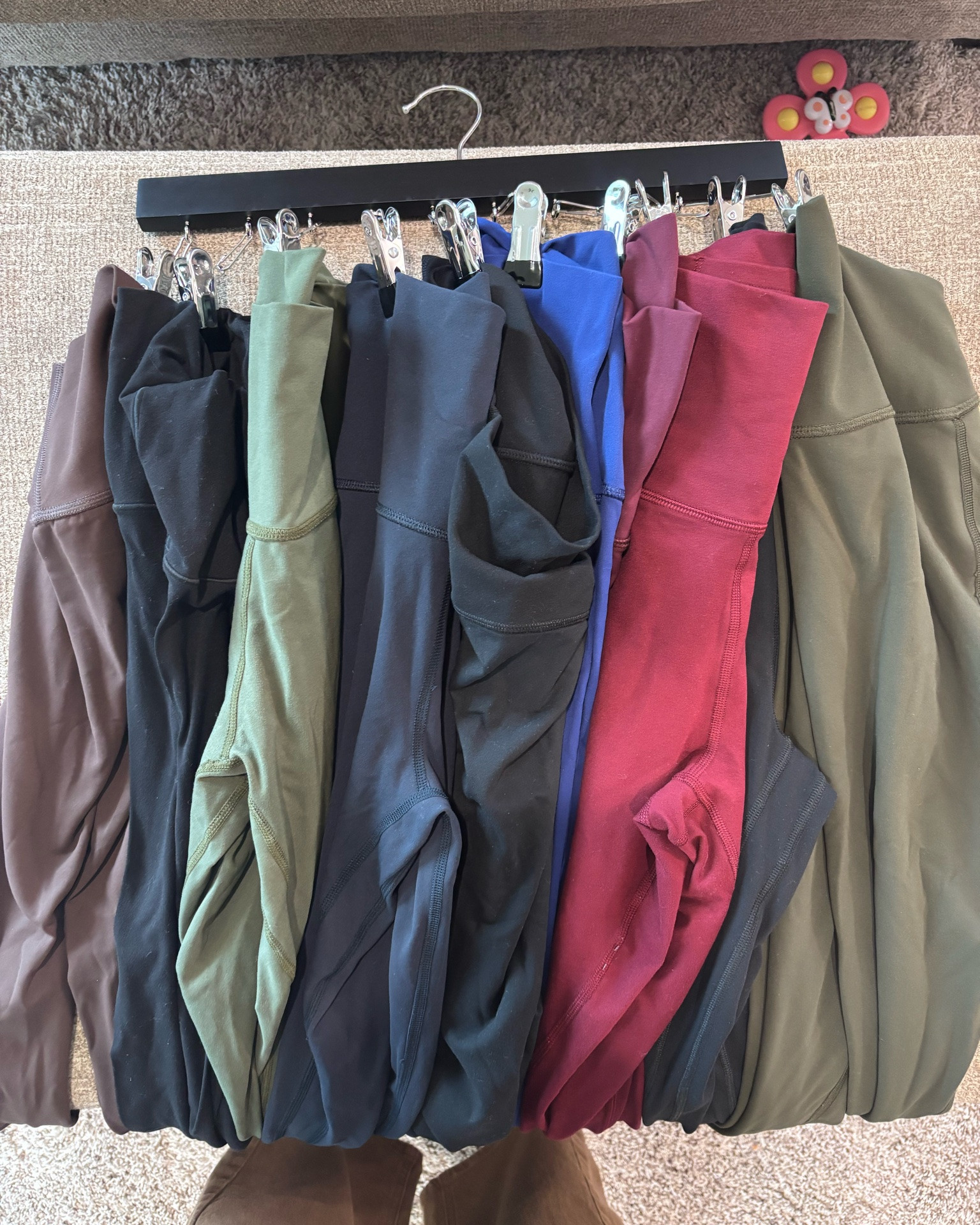 #organization is the word this summer lol. Searched so many different options for ways to organize my leggings. (I have too many) 
We have an older farmhouse so the closets are smaller, these are perfect to hang up actually see them all! #amazon #LTKamazon #LTKorganize

#LTKActive