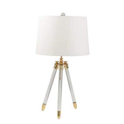 Mondragon 29" Tripod Table Lamp Everly Quinn Base Color: Gold | Wayfair North America